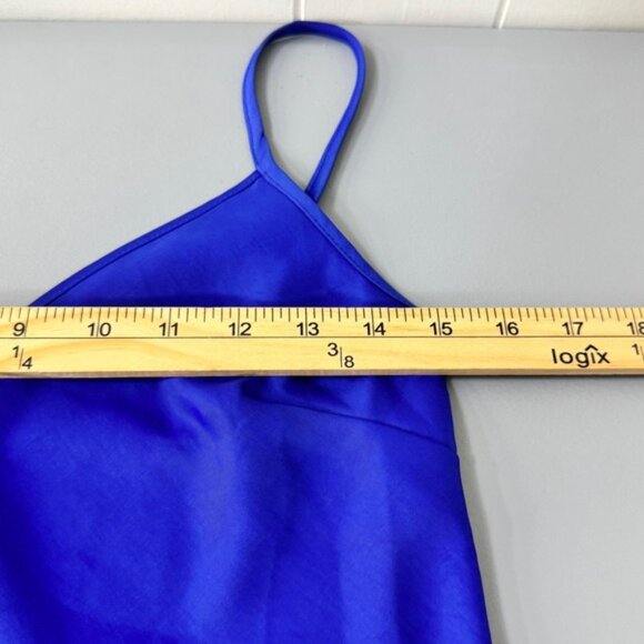 A New Day Women's XS Slip Dress Cobalt‎ Blue V Neck Sleeveless Mini Lightweight - Picture 8 of 11